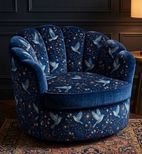 Tela de tapicería estampada Designer Enchanted Twilight por yarda, elegante textil de bosque de fantasía para restauración de muebles - Product Image 3