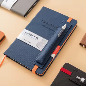 Luxe <span class=keywords><strong>Notebook</strong></span> Elastische Band Met Pen Slot <span class=keywords><strong>Custom</strong></span> Logo Cover Kleur Pu Lederen Kantoor Notebooks A5 Voor Werken - Product Image 1