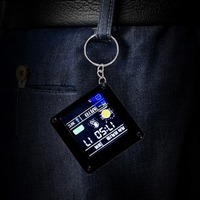 ESP32-C3 TFT LCD Astronaut Gadget dengan LVGL Keychain Mini Display Development Board