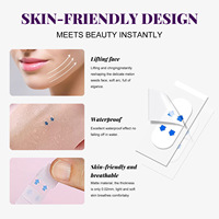 Kit de 40 bandes invisibles pour lifting du visage en V, autocollants de lifting facial instantané, patchs anti-rides imperméables, vente en gros OEM