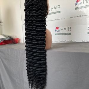 Pelucas Frontales Onduladas Profundas Negro Azabache, Negras Naturales Transparentes para Encaje, 180% de Densidad, Cabello Remy Indio, Personalizables, Sin Rellenos - Product Image 5