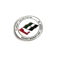 Prêt à expédier Offre Spéciale journée des femmes émiraties 28 août manteau de poitrine en métal poche costume col insigne broches broche avec aimants puissants