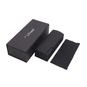 Custom Logo Sunglasses Box Customised Sunglass Case with logo Packaging Eyeglasses Cleaning Cloth Glasses Bag