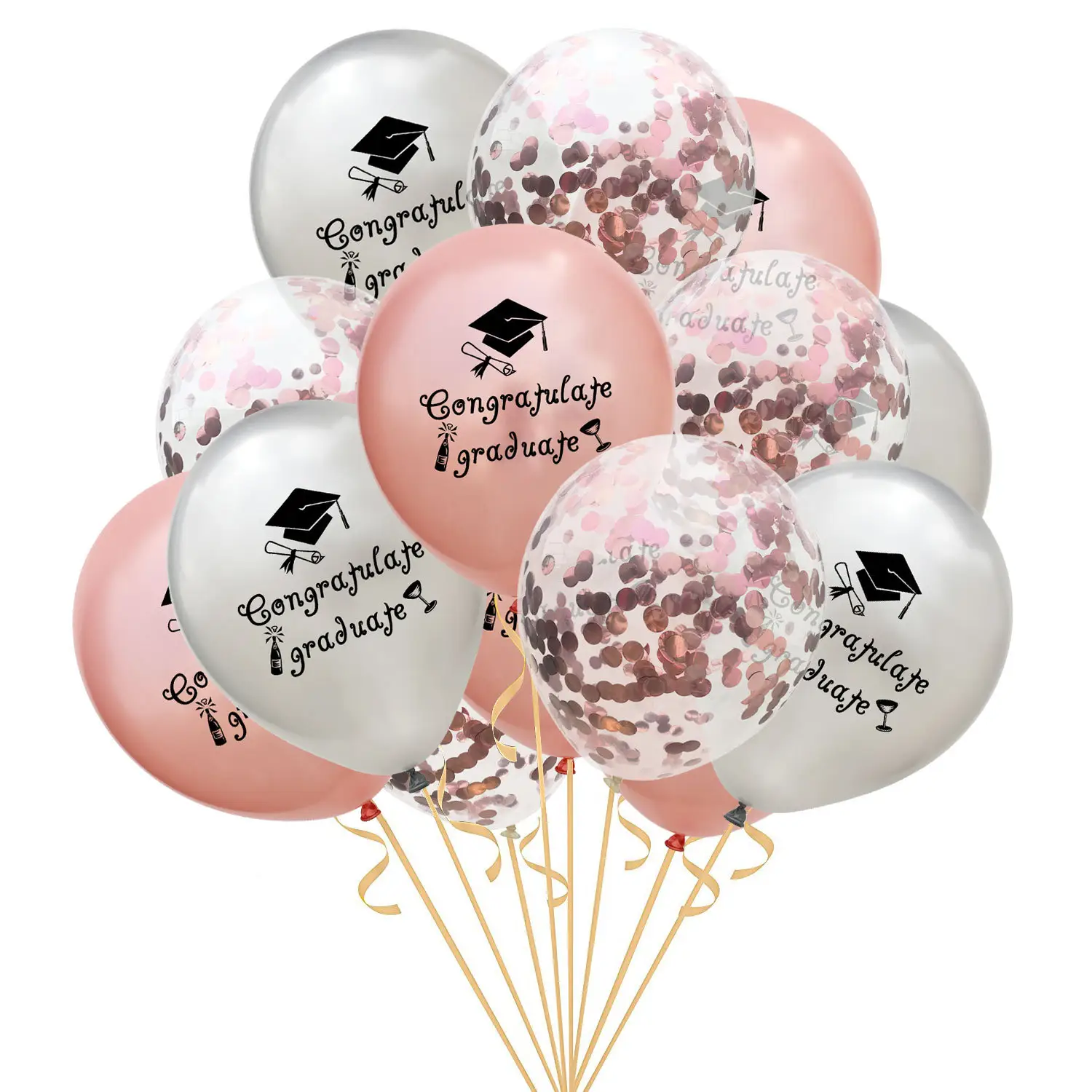 15PCS/PK Graduation Party Supplies Decorations Balloons Set Party Celebrations Balloons Congrats Grad Party Supplies KK508