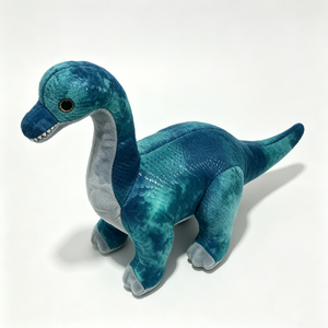 Peluche de dinosaure texturée bleu-vert personnalisée, peluche de brachiosaurus bleu-vert, animal en peluche dinosaure à long cou - Product Image 4