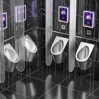 Urinoir mural en acier inoxydable 304 avec capteur, finition dorée, pour toilettes publiques, hôtels, écoles, OEM