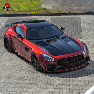Séparateur avant en carbone sec de Style P pour Mercedes Benz <span class=keywords><strong>Amg</strong></span> <span class=keywords><strong>GT</strong></span>/GTS 2015 2016 2017 <span class=keywords><strong>2018</strong></span> 2019 2020 à séparateur avant de Style P - Product Image 2