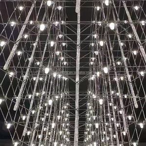 Customized Engineering Hotel Exhibition Decoration Large Chandelier Rectangle Cube <strong>Pendant</strong> <strong>Light</strong> - Product Image 4