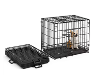 85 #   Atmungsaktiver, fahrzeugmontierter Indoor-Hundekäfig aus Eisen für kleine bis mittelgroße Hunde (Malteser, Teddy, Bichon, Pomeranian) mit Toilettenwanne