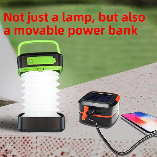 Cross-border Solar-Powered IP65 Waterproof CE Certified Multifunctional LED Flashlight Emergency Power Bank for Camping Outdoor