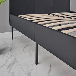 Cadre de lit en métal cadre de lit <span class=keywords><strong>à</strong></span> lamelles démontable tête de lit rembourrée de luxe dernier cadre de lit King Size assembler - Product Image 6