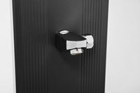 Douche solaire Steinbach Slim Line noire en PVC pour jardin, réservoir en aluminium de 30 L, pomme de douche autonettoyante - 2,25 m, extérieur