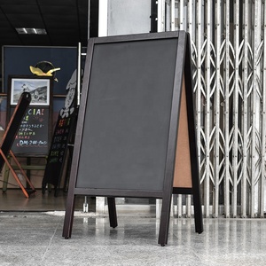Panneaux de tableau noir en <span class=keywords><strong>bois</strong></span> de vente chaude tableau noir double face panneaux de cadre en A en <span class=keywords><strong>bois</strong></span> personnalisés pour craies panneau publicitaire pour les magasins - Product Image 3