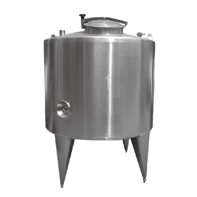 Serbatoio di stoccaggio in acciaio inossidabile 1000 di tipo verticale da 304 litri per olio di plam di latte ecc liquido