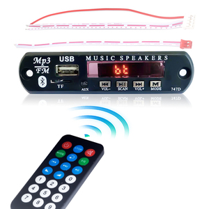 FM xe đài phát thanh với <span class=keywords><strong>LED</strong></span> hiển thị kỹ thuật số 12V cung cấp điện WAV/MP3 giải mã Board hỗ trợ FLAC định dạng âm thanh thể loại MP3 người chơi - Product Image 1