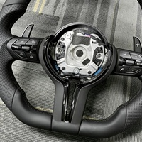 Volant de voiture en forme de D pour BMW F30 F10 F11 F18 F20 F21 F22 F45 F31F35 E70 E71 E90 E91 E92 Volant en cuir noir