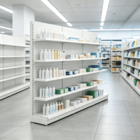 Système d'étagères de supermarché en métal pour présentoirs de magasin