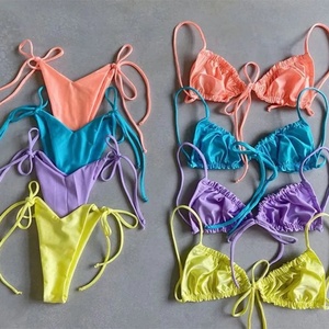 Custom Designer Thongs and g String Sexy Micro Bikini Wholesale <b>Swim</b> Wear Bikini Beach Wear Women Recycled Material Bikini - Product Image 3