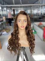 Peluca de Cabello Humano de Lujo 13*6 con Encaje HD, Ondulada, Color Ceniza, Cabello Virgen Chino con Cutícula Alineada, Venta Caliente 2026, para Mujeres Blancas, Venta al por Mayor