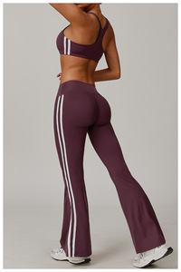 Aoyema Custom Logo Multi-pezzi tute sportive <span class=keywords><strong>da</strong></span> donna Shorts ad asciugatura rapida Leggings <span class=keywords><strong>da</strong></span> <span class=keywords><strong>ginnastica</strong></span> con reggiseno svasato Set Fitness - Product Image 3