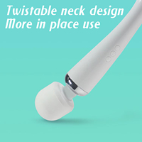 Masseur sans fil Ultra Wand avec trois embouts stimulants en silicone, 20 modes de vibration puissants, kits de vibrateurs de luxe pour adultes