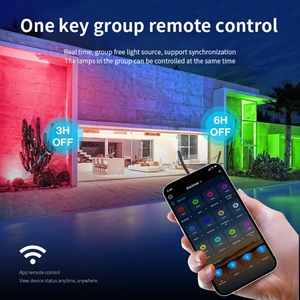Projecteur LED intelligent WiFi RGB IP65 pour jardin, étanche, avec minuterie, éclairage paysager extérieur, contrôlable par application - Product Image 4