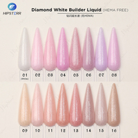 Gel de construction pour ongles Hema Free Diamond White Builder Liquid Biab Builder, gel de construction pour ongles sans TPO, longue durée, extension d'ongles en gel Biab