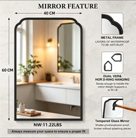 Miroir mural décoratif, miroir de vanité à fixer au mur, miroir en verre trempé pour chambre à coucher, salon, entrée, décoration de la maison, hôtel