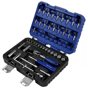 Blue Dot 52-Piece Auto Repair <b>Tool</b> <b>Set</b> Small Fly Socket Combination Ratchet Wrench 6.3 Metric Carbon Steel <b>Hand</b>-Power 1-Year D00 - Product Image 3