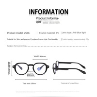 Gafas de moda al por mayor para hombre, antiluz azul, con montura poligonal de PC y patillas de resorte, gafas ópticas antiluz azul.