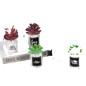 Mini combinaison de plantes en pot artificielles INS vent transfrontalier maison Simulation plante verte succulente petit bonsaï - Product Image 6