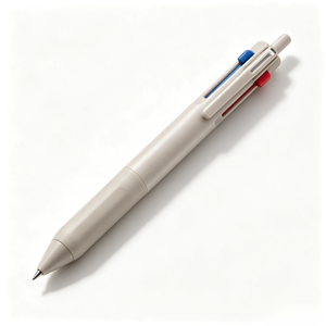 Stylo bille rétractable trois couleurs, corps en plastique recyclé écologique, grip en caoutchouc, recharges remplaçables SXR8007 SXRML07, pour le bureau - Product Image 4