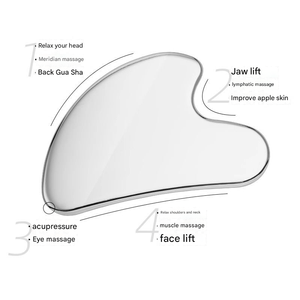 Outil Gua Sha en acier inoxydable en forme de cœur pour le massage du visage, les soins de la peau, la relaxation musculaire, le <span class=keywords><strong>drainage</strong></span> <span class=keywords><strong>lymphatique</strong></span> - Product Image 4