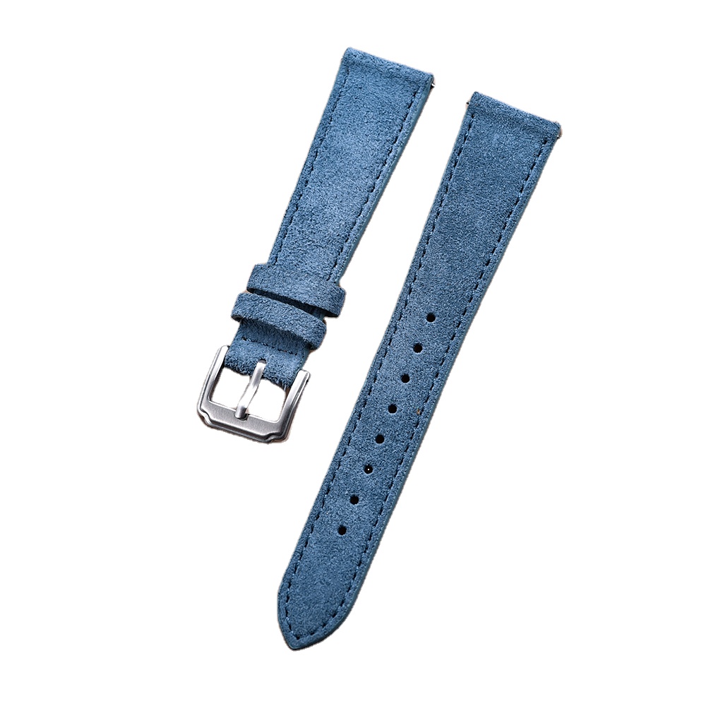 JUELONG Handmade Stitches Watch Bands 18/19/20/22mm Suede Genuine Leather Watch Straps Vintage Watchband With Quick Release