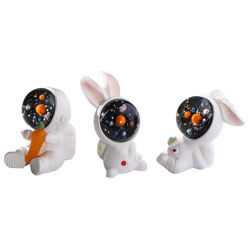 Пейзаж мультфильм астронавт и Кролик милые аксессуары из смолы Ремесла декоративные шары