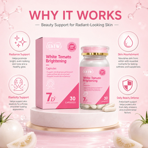 OKTW Ready Stock Contract Manufacturing White <b>Tomato</b> plant capsules even tone <b>support</b> hyaluronic acid For Pack - Product Image 4