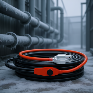 Nastro Riscaldante 30FT 7W FT con Termostato Integrato, Attrezzatura per Riscaldamento Elettrico di Tubi - Product Image 2