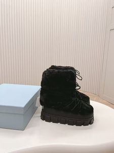 <span class=keywords><strong>Botas</strong></span> de Invierno Fuzzy Moon, Zapatos de Esquí Transpirables con Suela Gruesa, Forro de Borrego, Planas, Peludas, para Clima Frío, Otoño - Product Image 3