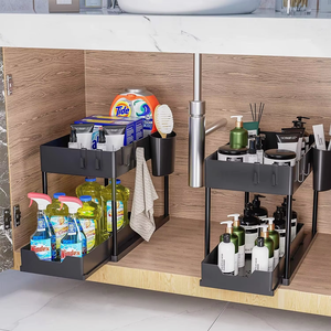 Organisateur <span class=keywords><strong>de</strong></span> panier sous <span class=keywords><strong>armoire</strong></span> coulissante Organisateur <span class=keywords><strong>de</strong></span> panier sous évier noir sous évier <span class=keywords><strong>Rangement</strong></span> <span class=keywords><strong>pour</strong></span> salle <span class=keywords><strong>de</strong></span> bain <span class=keywords><strong>Cuisine</strong></span> - Product Image 4