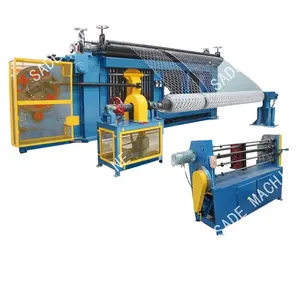 Hexagonal Wire Mesh Gabion Production Line PLC Control CE Certificate Hexagonal Wire Netting Machine