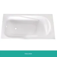 Baignoire en fonte avec émail céramique intégré, installation encastrée, accoudoir et robinet inclus, largeur 1,4/1,5/1,6/1,7 m, origine Chine