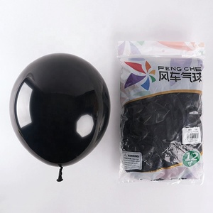 100 ballons en latex de haute qualité de 12 pouces pour la décoration de fêtes d'<span class=keywords><strong>anniversaire</strong></span>, d'Halloween et de Noël, couleur noire, lot de 100 ballons de 12 pouces - Product Image 1