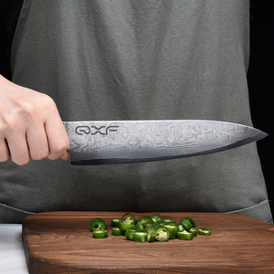 Couteaux de cuisine japonais faits à la main 67 couches cadeaux de Noël en acier damas avec manche en micarta - Product Image 4