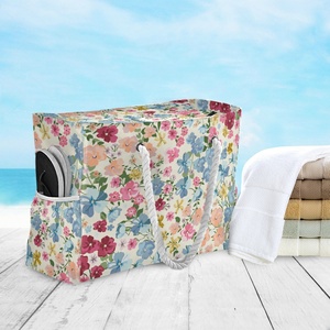 Sac de plage de luxe pour femme, imprimé floral, imperméable, sac fourre-tout de créateur - Product Image 5