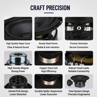 Haut-parleur large bande 4,5 pouces ZHL-T4013 50W 100W de crête 8 ohms, composant audio professionnel pour colonne, plafond et sonorisation