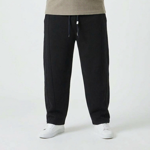 Plus Size Grote Dikke Mannen Sportieve Effen Geverfde Joggingbroeken Joggers Katoen Stretch Ademend Ontspannen Pasvorm Trekkoord Elastisch 6XL 8XL 10XL - Product Image 4