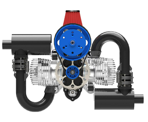 Nouveau moteur à essence DLE200 pour <span class=keywords><strong>parapente</strong></span>, bicylindre, deux temps, refroidissement naturel par air, démarrage électrique, cylindrée 200 cm³ - Product Image 3