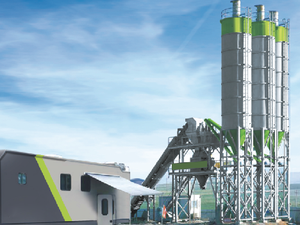 Centrale à béton HZS180D 360 kW à double arbre mélangeur pour projet de pont autoroutier - Product Image 4