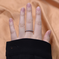 Bague faite à la main de conception de bande torsadée de zircone cubique unie de haute qualité bijoux en argent Sterling 925