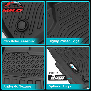 Alfombrillas de TPE para Ford Ranger 2019-2023 Super Crew Cab, para todas las estaciones, 3 piezas, moldeadas en 3D, impermeables - Product Image 2